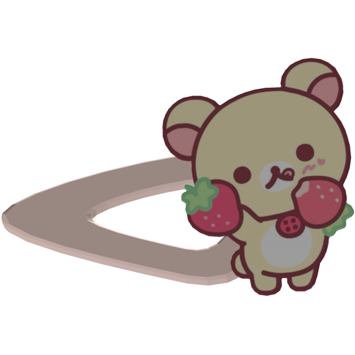 ♡ kawaii strawberry bear hairclip
