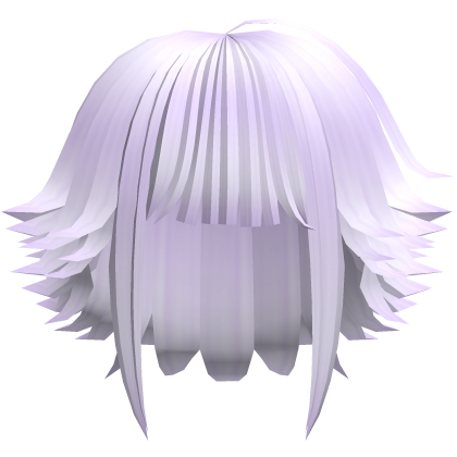 kawaii messy bob hair with tufts in purple