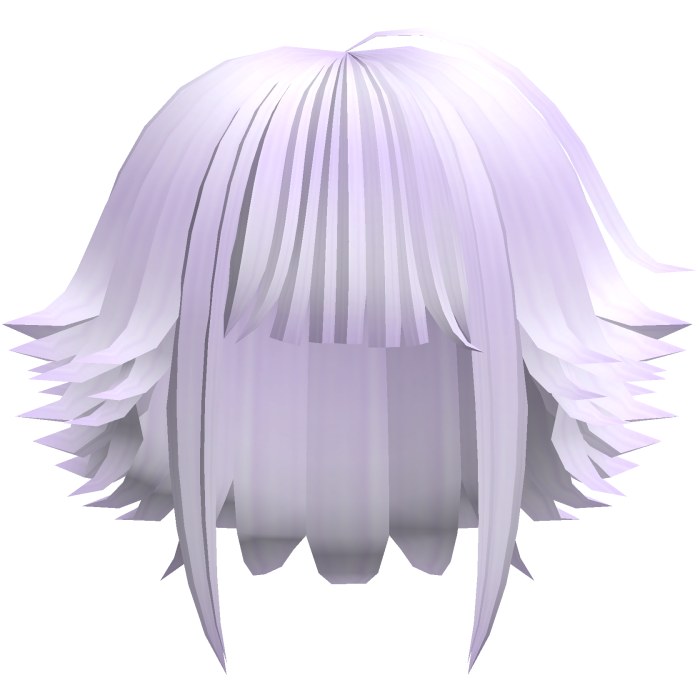 kawaii messy bob hair with tufts in purple