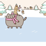 Pusheen Ice Skaters