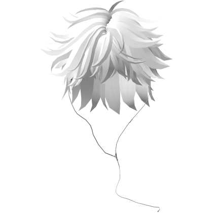Y2K emo boy with headphones, white hair