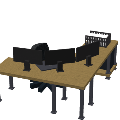Office Desk | # Monitors Clean Interior Set Decor