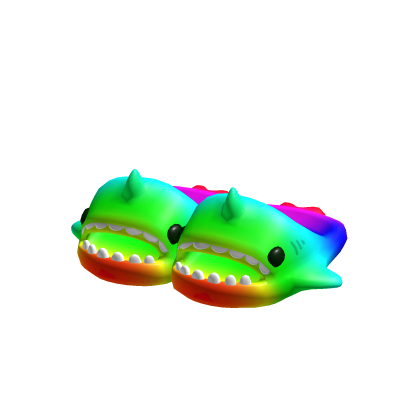 3.0 Rainbow Faded Shark Slippers thumbnail