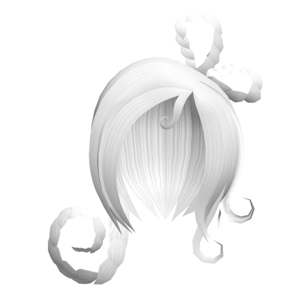 White Loop Braid Side Swept Hair Roblox item