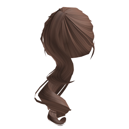 ♡ anime swirly ponytail in light brown Roblox item