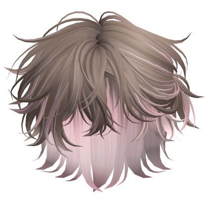 Wolfcut Tied-Up Sidepart Milktea&Pink