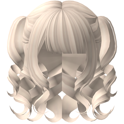 Jirai Kei Curly Swirly Twintails in Beige Roblox item