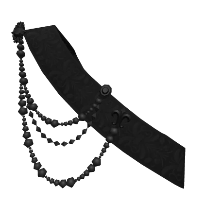 1.0 Royal Sash with brooch/chains - black | Roblox Item - Rolimon's