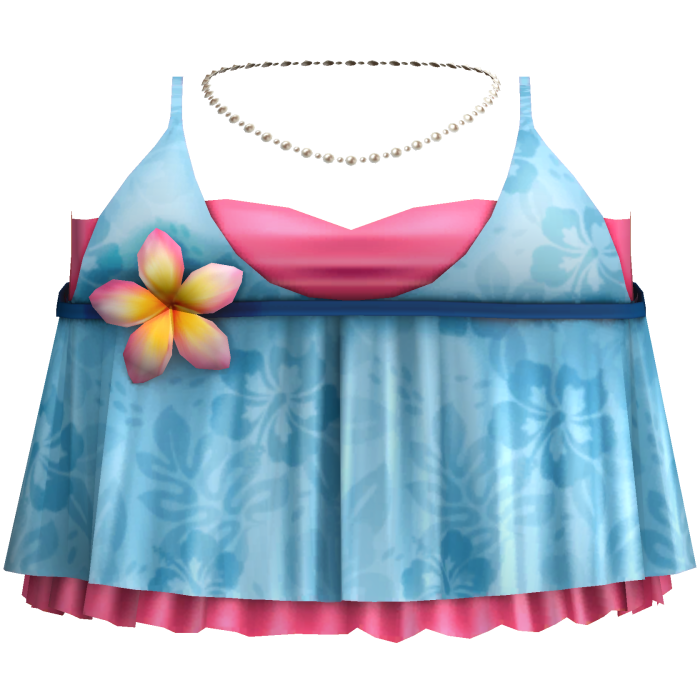Flowery Summer Top Blue & Pink