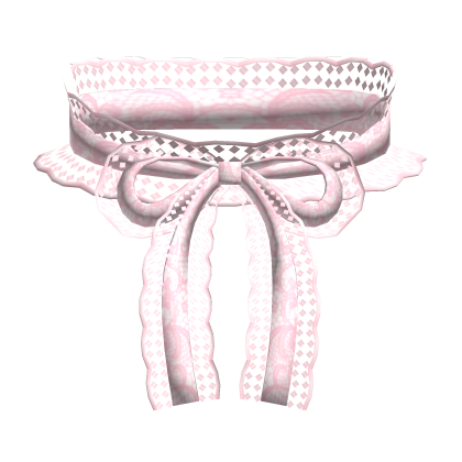 3.0 Pink Lace Choker w Bow