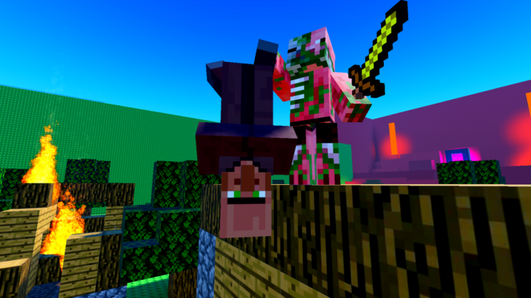 Village vs Zombie Pigman screenshot 1
