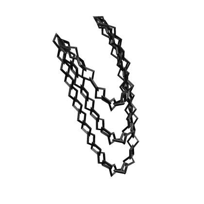 Waist 3 Chains Emo Punk | Left Hip | Black thumbnail