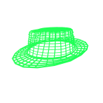 Hologram Fedora Green