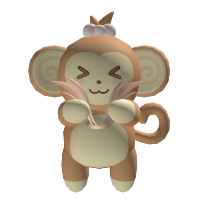 Playful kawaii monkey pet ( Blonde hair ) Roblox item