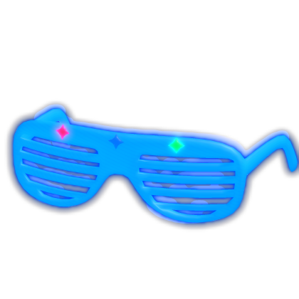 Emissive Blue Neon Glasses