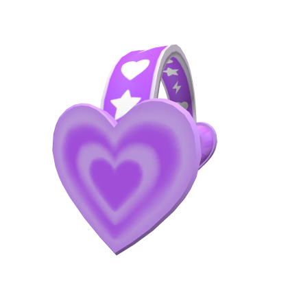 Preppy Purple Heart Wave Headphones