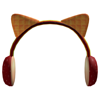Kawaii Waffle Cat Ear Headphones Roblox item
