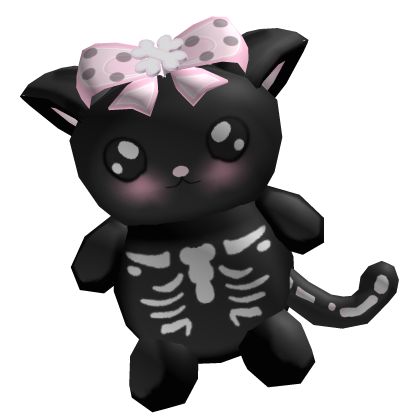 cute emo skeleton kitty plushie
