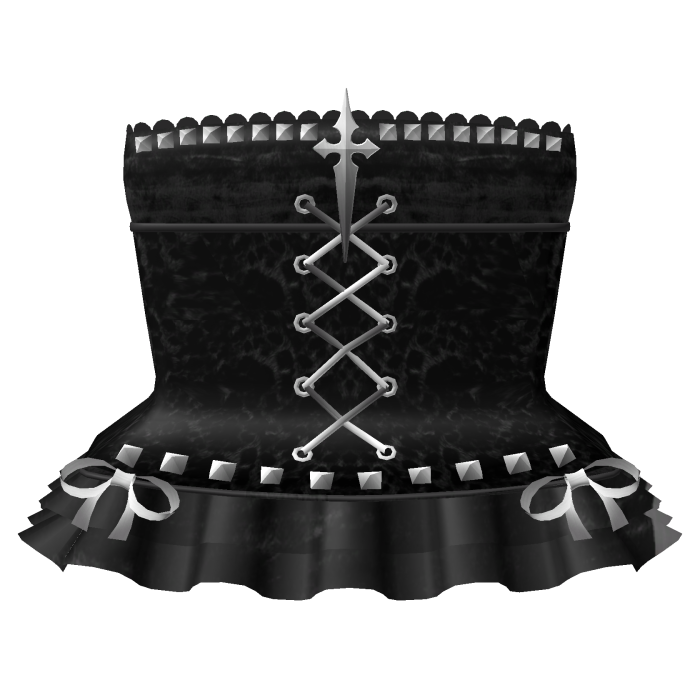 Goth Cross Corset Skirt - Black