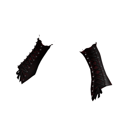 gothic laced up spiked arm wamer sleeves - red thumbnail