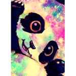 Rich glittery panda squad
