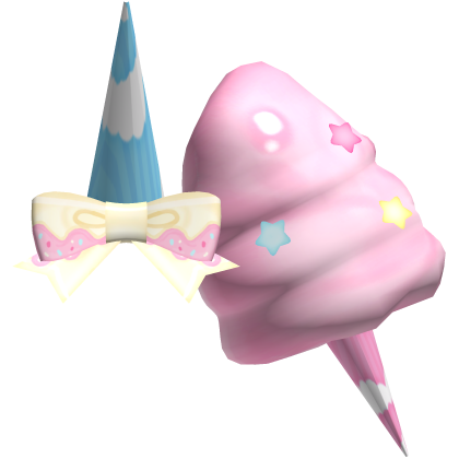 Kawaii Unicorn Horn w Icing Bow & Cotton Candy