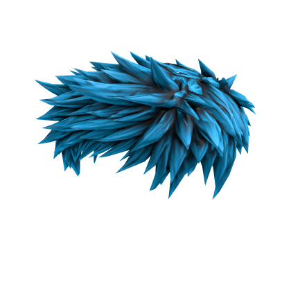 Spiky blue hair with a youthful look