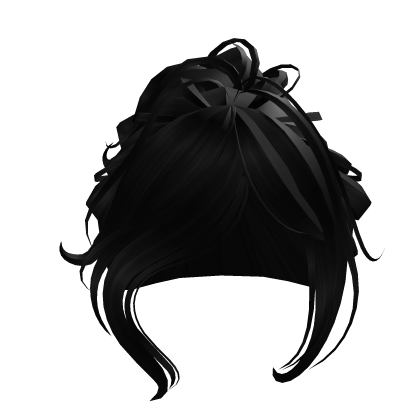 Messy Black Bun Hair Roblox item