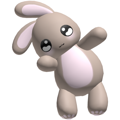 ♡ : kawaii giant brown bunny plushie on ur back :3