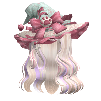 Colorful Beige Kawaii Witch Halloween Hair