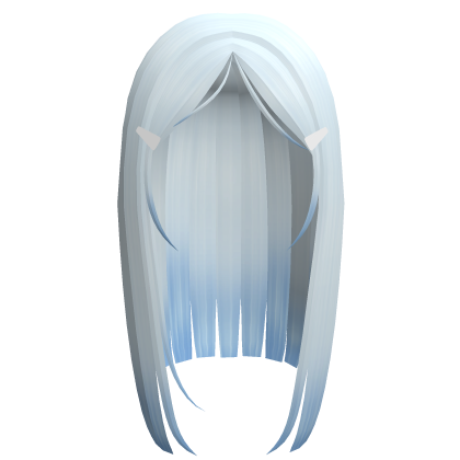 Cute Y2K White & Blue Straight Hair Clips ❀  Roblox item