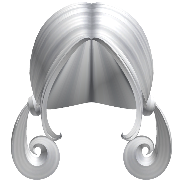 -',ৎ Low Short Curly Pigtails in White