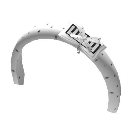piano headband white