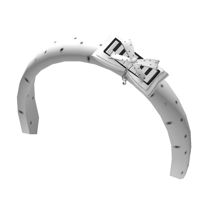 piano headband white