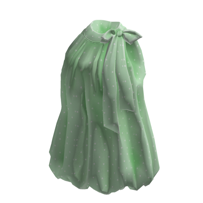 Bow Halter Bubble Top (Green)