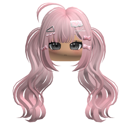 Cute Emo Girl w/ Pigtails & Bows (Pink) Roblox item