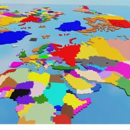 Double world map paint