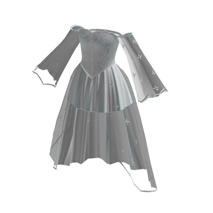 ♾️ White Goth transparent high low dress