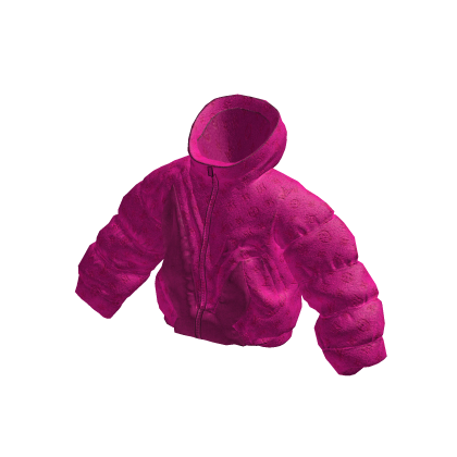 Hot Pink Hooded Puffer Jacket