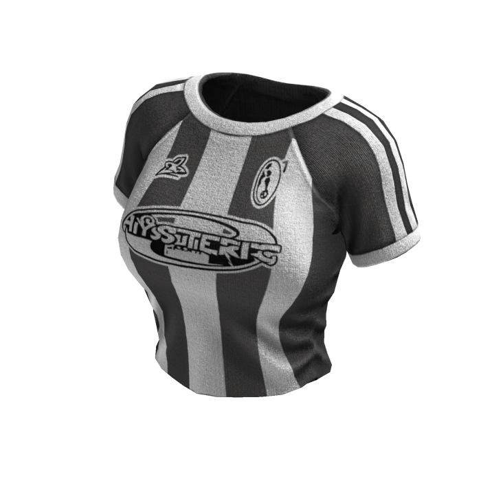Striped Sporty Tee (Grey White)