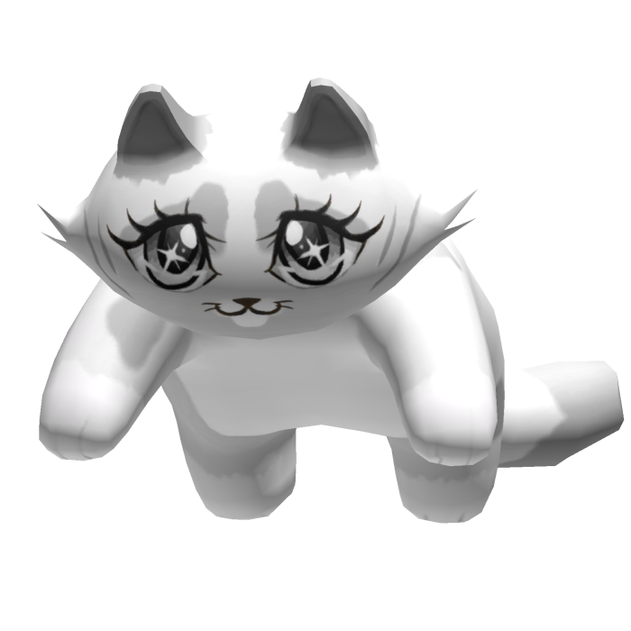 Cute Kawaii White Cat Kitten on Head