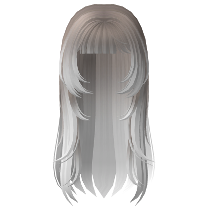 FREE Messy Long Straight Ash w White Anime Hair thumbnail