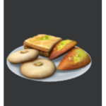 The tray of food