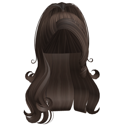 Elegant High Curly Ponytail (Brown) Roblox item