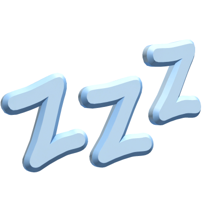 Kawaii Sleepy Zzz Filter Blue