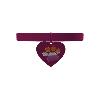♡ 1.0 wlw heart paw collar in pink 