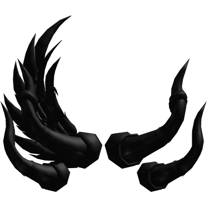 Gothic Dark Black Feathered Horns 