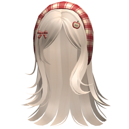 Cute Igari Hair w Plaid Headscarf Beige Roblox item