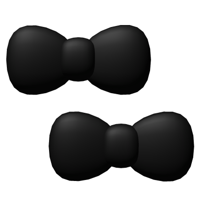 cute black bows hair clips Roblox item