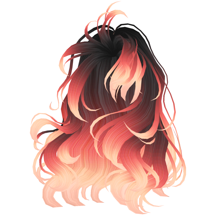 GLOWING Curly Blowout Black & Peach